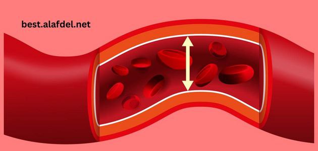 blood vessels on red back ground describe how high blood pressure occur and high blood pressure symptoms
