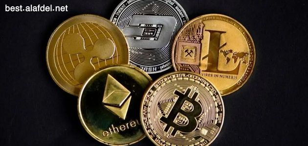 An image with a collection of cryptocurrencies on a black background is among the risks in cryptocurrency